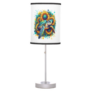 Turtle Sunflower Table Lamp