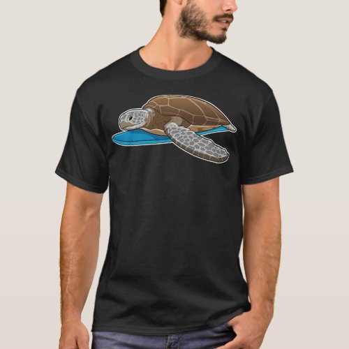 Turtle Surfer Surfboard T_Shirt