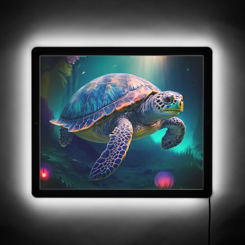 Turtle Swim LED Sign