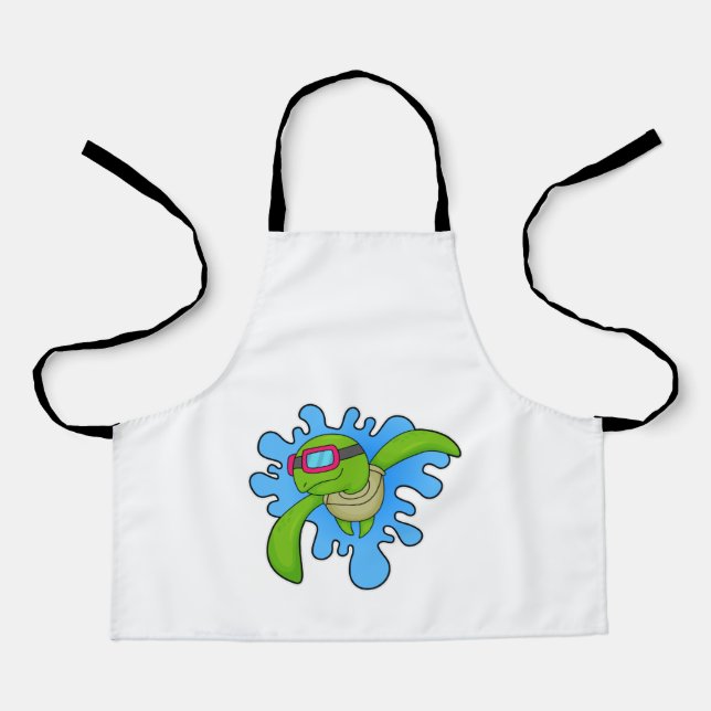Turtle Swimming Swimming goggles Apron (Front)