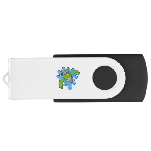 Turtle Swimming Swimming goggles Flash Drive