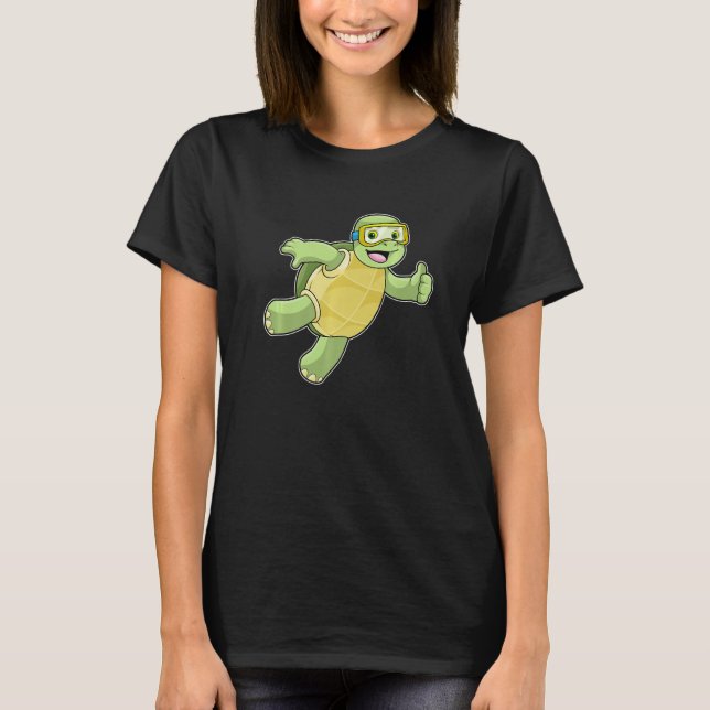 Turtle Swimming Swimming goggles Water sports T-Shirt (Front)