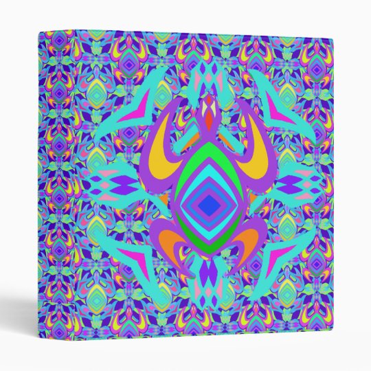 Turtle Symmetry Pattern 1" Art Binder