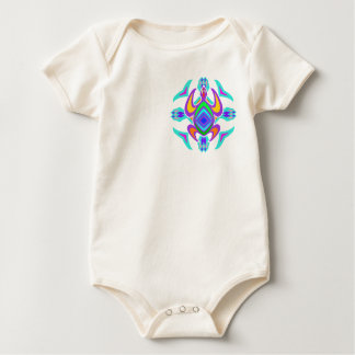 Turtle Symmetry Pattern 2-Sided Baby Bodysuit