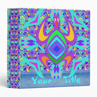 Turtle Symmetry Pattern Custom 1.5" Art Binder