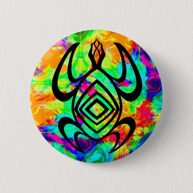 Turtle Symmetry Tiedye Buttons (Front)