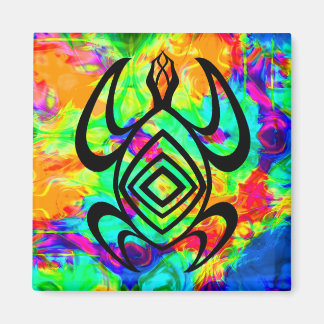 Turtle Symmetry Tiedye Magnets