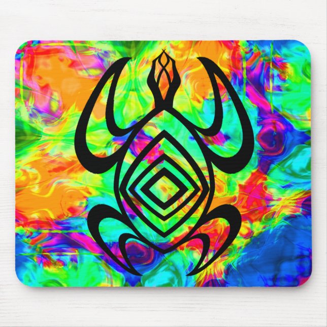 Turtle Symmetry Tiedye Mousepad (Front)