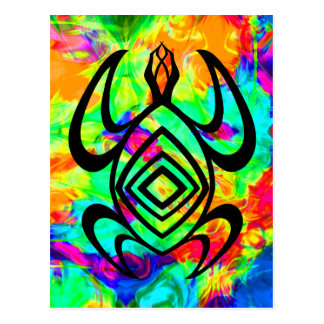 Turtle Symmetry Tiedye Notes Card