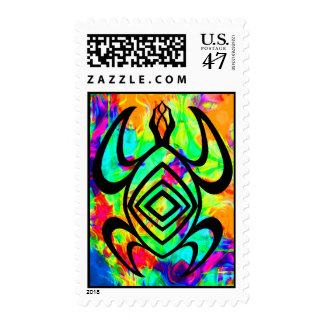 Turtle Symmetry Tiedye Stamps
