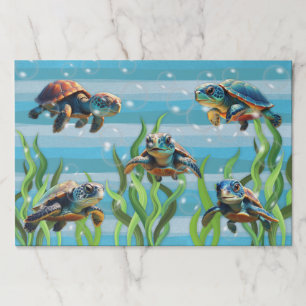 Turtle Tank Large Tearaway Paper Placemat Pad