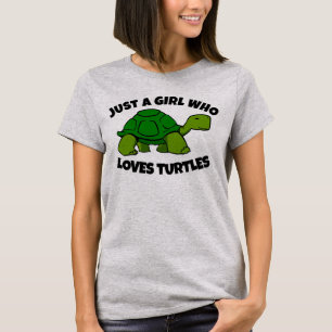 TURTLE TEES JUST A GIRL WHO LOVES TURTLES T-SHIRTS