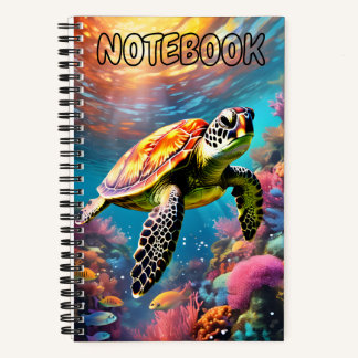 Turtle-Themed Spiral Notebook