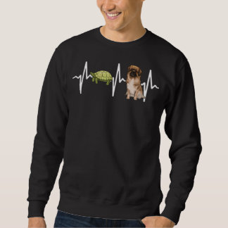 Turtle Tibetan Spaniel Heartbeat Dog Sweatshirt