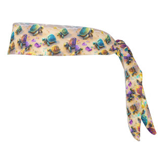 "Turtle Tide Fun" Tie Headband