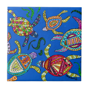 Turtle Time Ceramic Tile