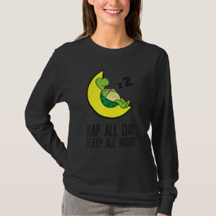 Turtle Tired Nap All Day Sleep All Night Cute Turt T-Shirt
