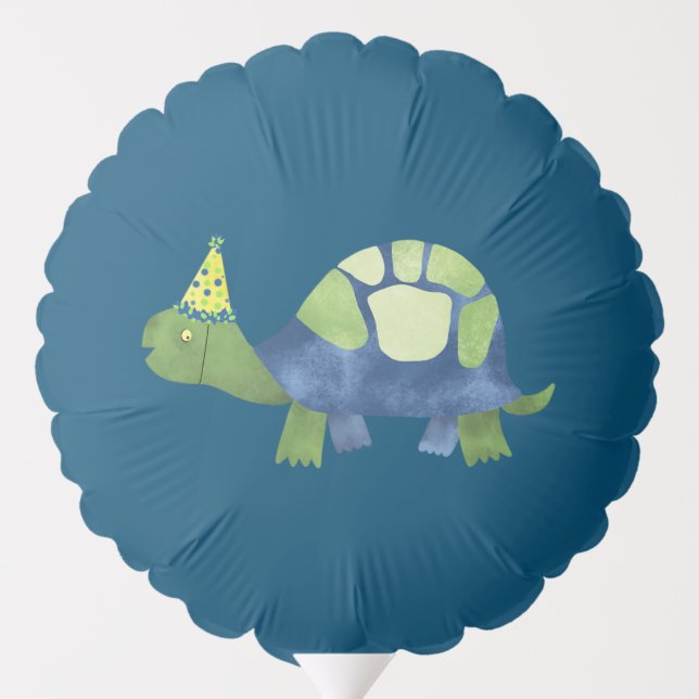 Turtle Tortoise Birthday Party Balloon (Back)