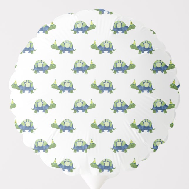 Turtle Tortoise Birthday Party Balloons (Front)