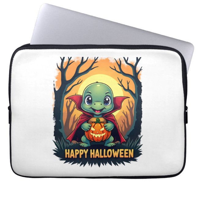 Turtle Tortoise Boo Vampire Trick Or Treat Hallowe Laptop Sleeve (Front)
