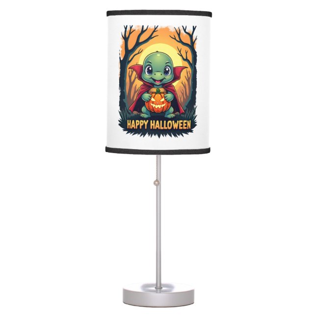Turtle Tortoise Boo Vampire Trick Or Treat Hallowe Table Lamp (Front)