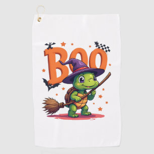 Turtle Tortoise Boo Witch Trick Or Treat Halloween Golf Towel