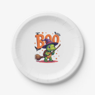 Turtle Tortoise Boo Witch Trick Or Treat Halloween Paper Plates