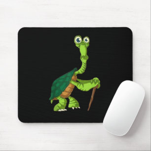 Turtle Tortoise Retired Funny Standing Turtle Reti Mouse Pad