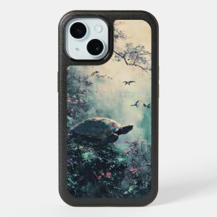 Turtle Tranquility Blossom iPhone 15 Case