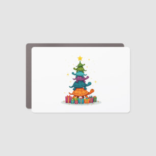 Turtle Tree Christmas Tree Adorable Turtle Christm Car Magnet