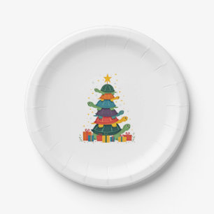 Turtle Tree Christmas Tree Adorable Turtle Christm Paper Plates
