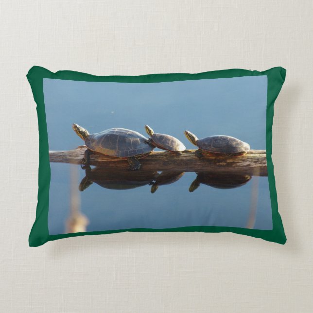 Turtle Trio Accent Pillow (Front)