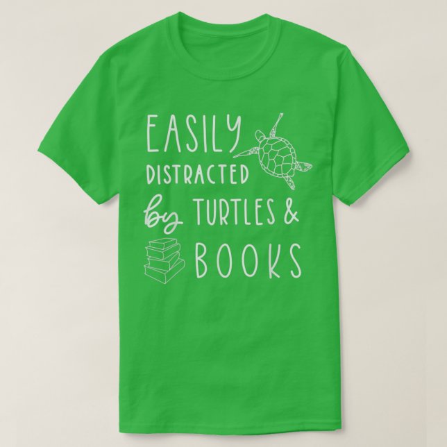 Turtle Turtle And Book Lover Turtle T78 T-Shirt (Design Front)