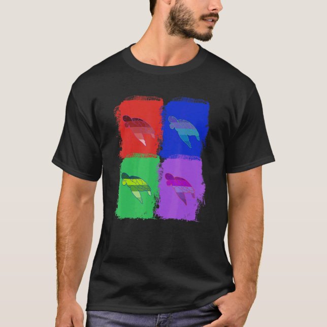 turtle turtles Colorful Pop art T-Shirt (Front)