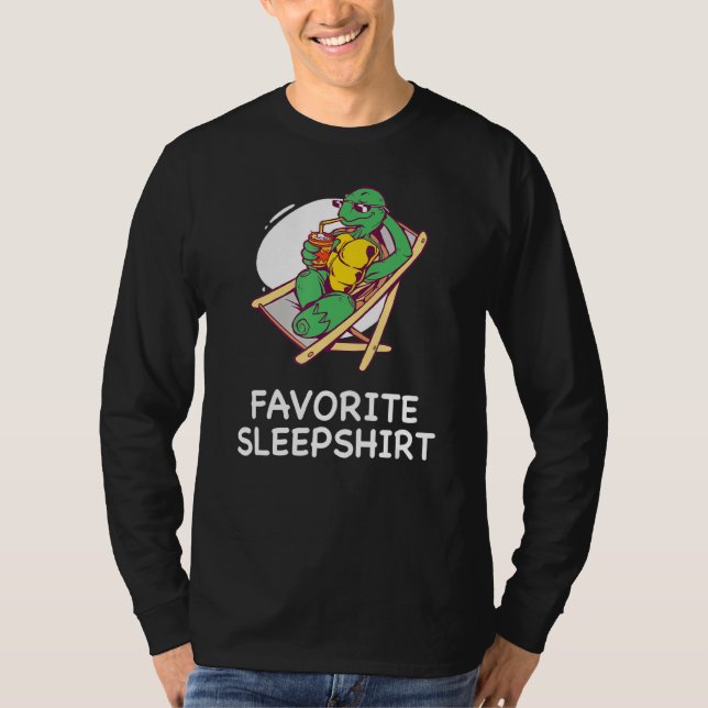 Turtle Turtles Nap Sleeping Sleep Pajama Pajamas N T-Shirt (Front)