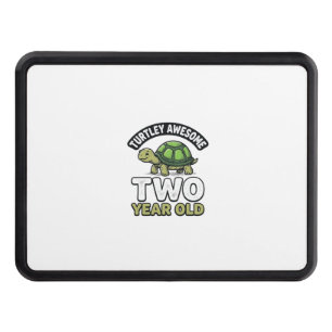 Turtle Two Year Old Birthday Vintage Engraving Shi Hitch Cover