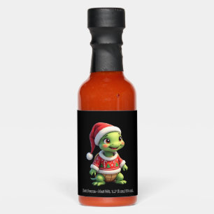 Turtle Ugly Sweater Santa Hat Christmas T-Shirt (1 Hot Sauces
