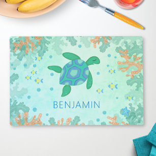 Turtle Under The Sea Personalized Placemat