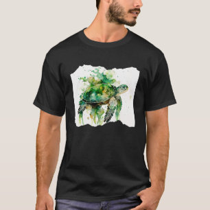 Turtle Watercolor Artwork T-Shirt