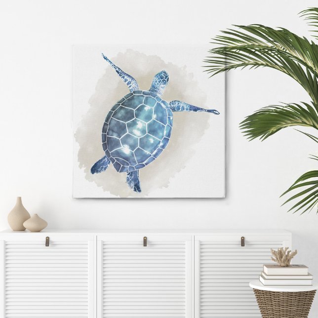 Turtle Watercolor Canvas Print (Creator Uploaded)