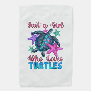 Turtle Watercolor Sea Ocean Just A Girl Who Loves Garden Flag
