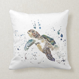 Turtle Watercolour Cushion