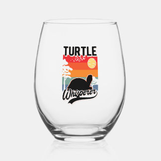Turtle Whisperer Mini Stemless Wine Glass