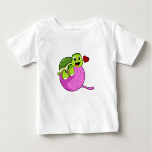 Turtle with Ball of Wool Baby T-Shirt