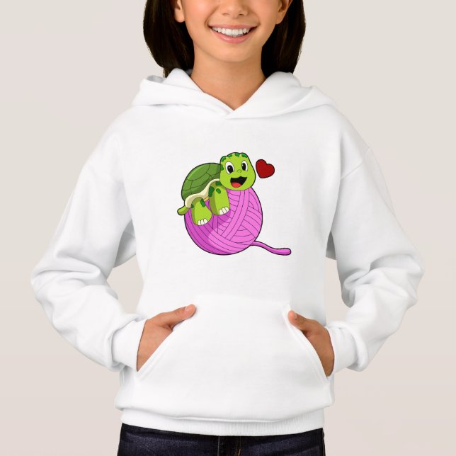 Turtle with Ball of Wool Hoodie (Front)