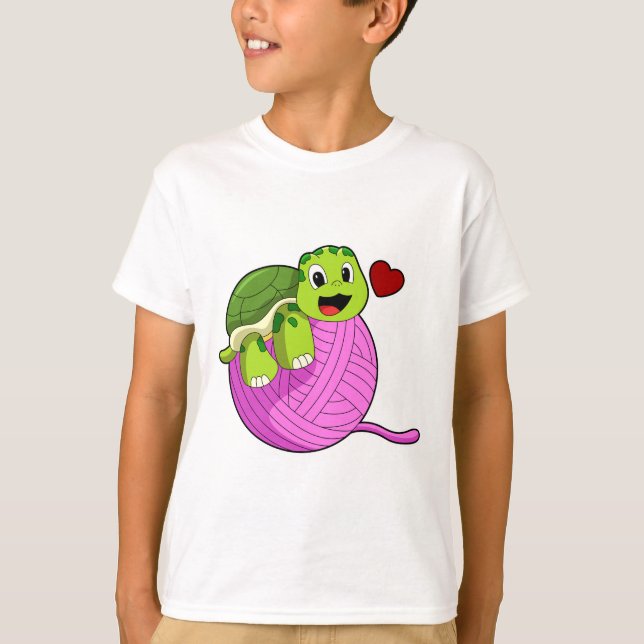 Turtle with Ball of Wool T-Shirt (Front)