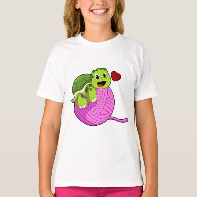 Turtle with Ball of Wool T-Shirt (Front)