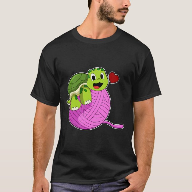 Turtle with Ball of Wool T-Shirt (Front)