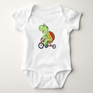 Turtle with Bicycle Baby Bodysuit