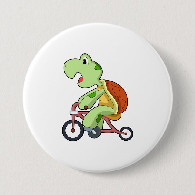 Turtle with Bicycle Button (Front)